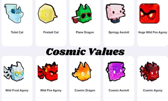 pet simulator cosmic values