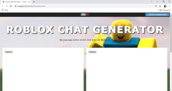 roblox chat generator